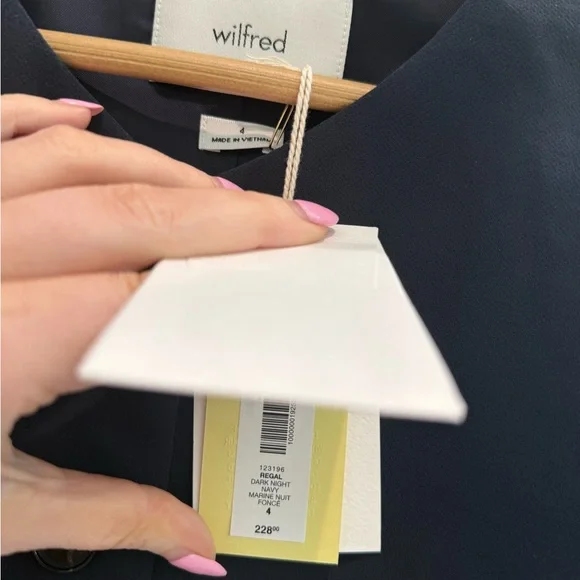 NWT Aritiza Wilfred Regal Blazer in Dark Night Navy - Picture 4 of 4